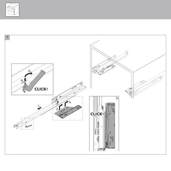 H Actro Push to open mehanizam 8-20 kg 250-600mm (9257891) - slika 4