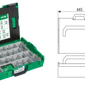 SPAX ASSEMBLY BOX SYSTAINER FURNITURE T-LOCc T-STAR PLUS 2900ST/5BIT