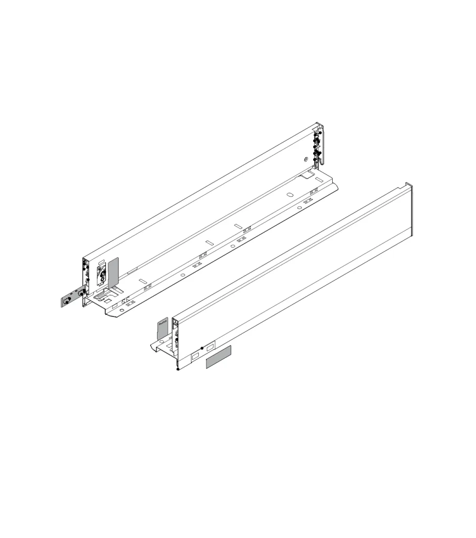 LEGRABOX STRANICA ZA VISINU M CRNA /90.5MM/350MM 770M3502SC
