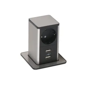 UTIČNICA POP UP BLACK – 1XPOWER 1XUSBC2
