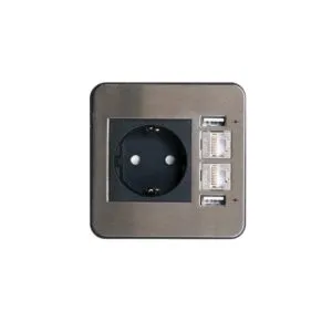 UTIČNICA SOURCE BLACK – 1XPOWER 1XUSBCHARGER 1HDMI 1RJ45