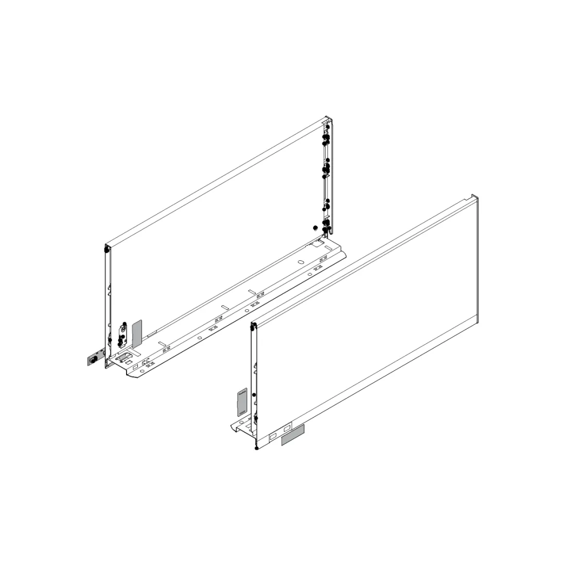 LEGRABOX STRANICA BELA  ZA VISINU F /241MM/450MM/40KG 770F4502SB